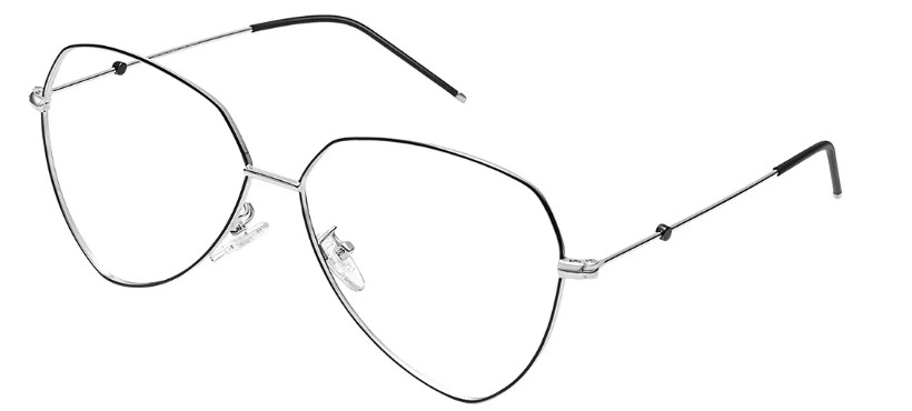Geometric Black-Silver Glasses BO8034 Geometric Black-Silver Glasses BO8034