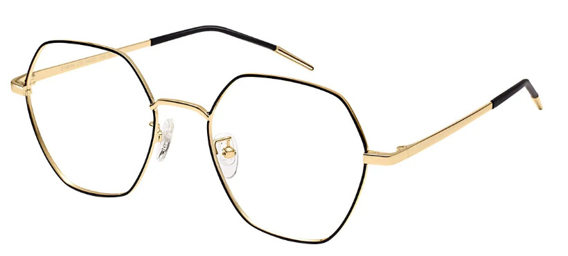 Geometric Gold Black Glasses BA8014 Geometric Gold Black Glasses BA8014