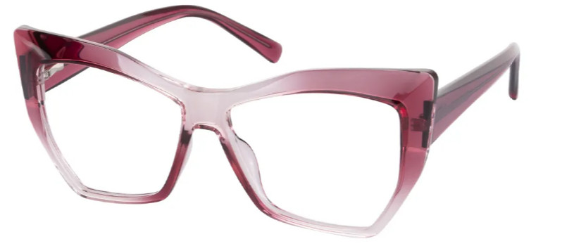 Cat-eye Pink Transparent Glasses E08392C