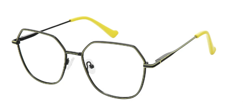 Geometric Black/Yellow Reading Glasses E08221A Geometric Black/Yellow Reading Glasses E08221A