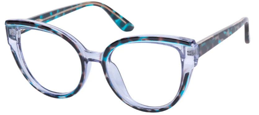 Cat-eye Blue Tortoiseshell Glasses E08668B Cat-eye Blue Tortoiseshell Glasses E08668B