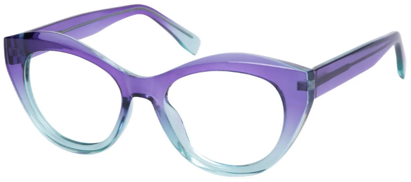 Cat-eye Translucent Purple-Blue Glasses E08678D Cat-eye Translucent Purple-Blue Glasses E08678D