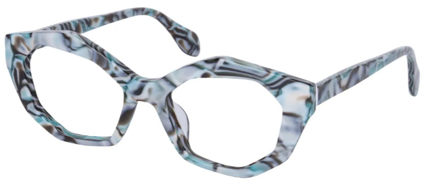 Geometric Blue Glasses E08493B Geometric Blue Glasses E08493B