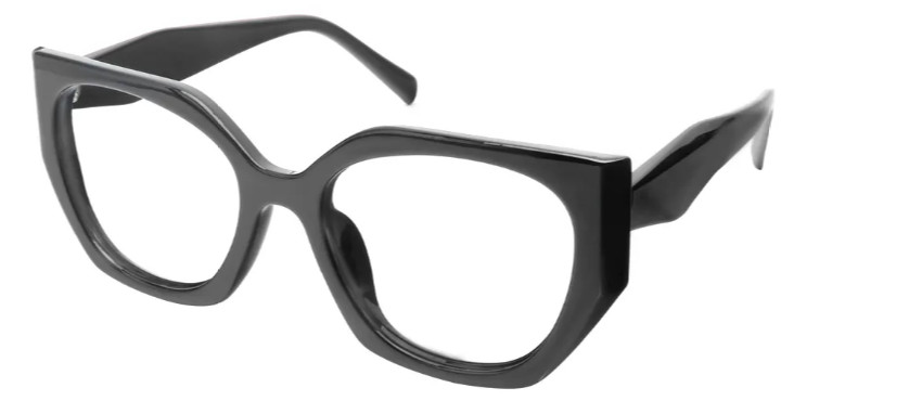 Geometric Black Glasses E08144A Geometric Black Glasses E08144A