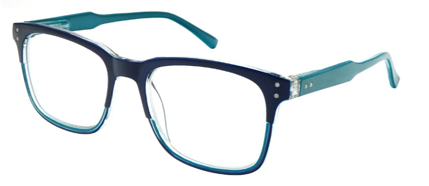 Square Blue Reading Glasses E08256E Square Blue Reading Glasses E08256E