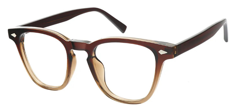 Square Gradient Brown Glasses E08205C Square Gradient Brown Glasses E08205C