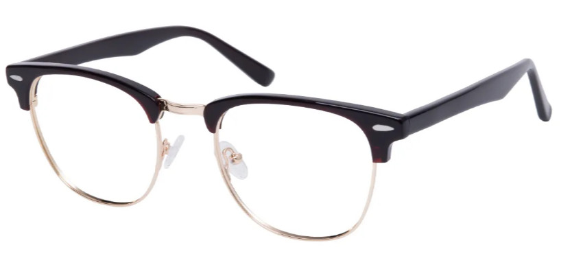 Browline Black-Gold Glasses E08695A Browline Black-Gold Glasses E08695A