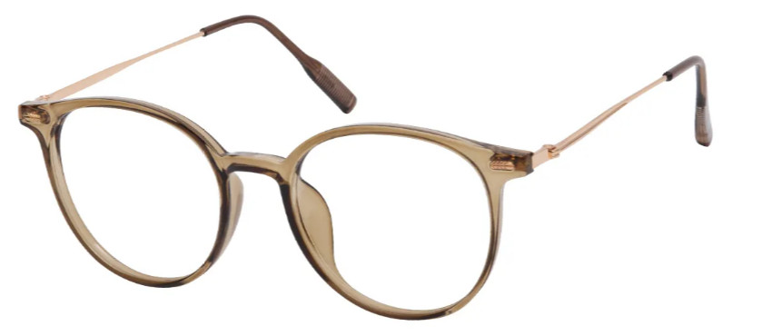 Round Translucent Green Glasses E08754B