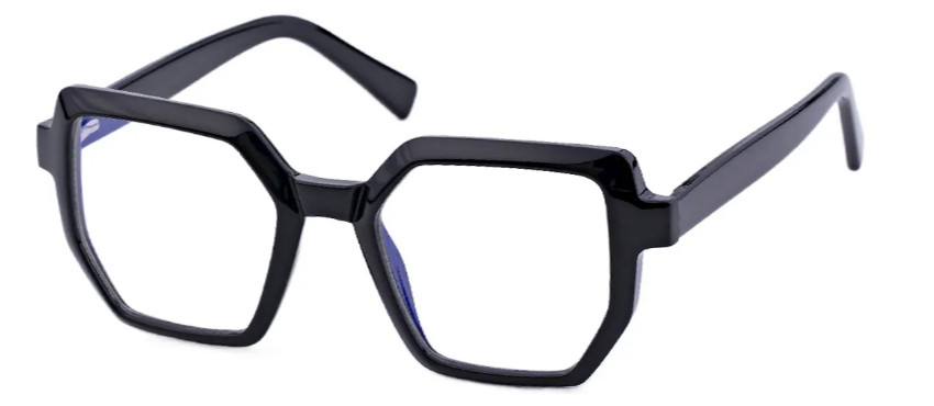 Geometric Black Glasses E08299A