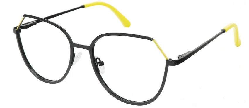 Geometric Black/Yellow Glasses E08220B Geometric Black/Yellow Glasses E08220B