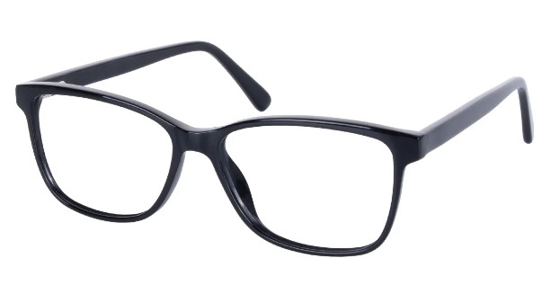 Square Black Glasses - E08546A