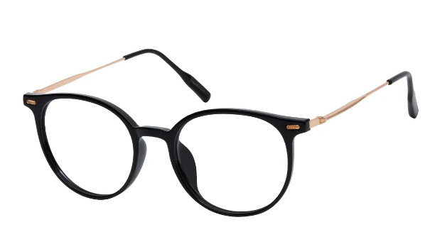 Round Black Glasses - E08754A