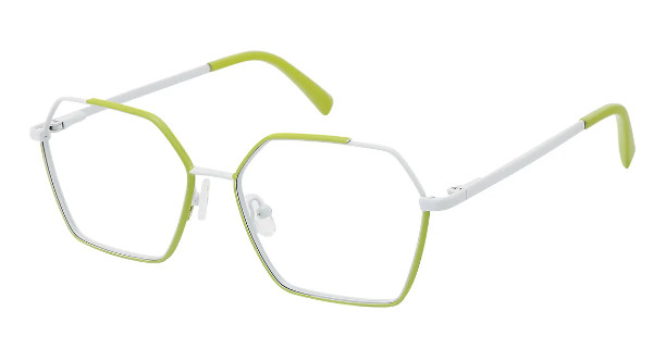 Geometric Green/White Glasses E08225B Geometric Green/White Glasses E08225B