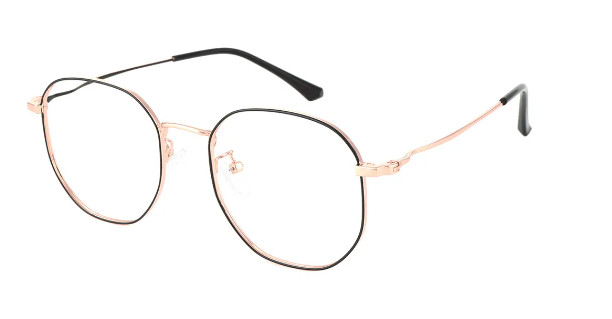 Geometric Rose-gold Glasses E0083C5 Geometric Rose-gold Glasses E0083C5