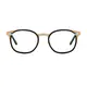 Oval Black/Gold Eyeglasses