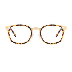 Oval Tortoiseshell/Gold Eyeglasses