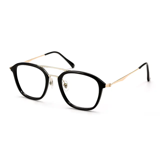 Aviator Black/Gold Eyeglasses