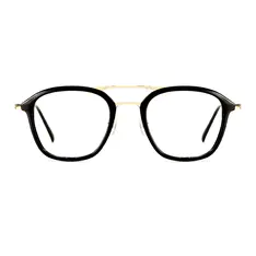 Aviator Black/Gold Eyeglasses