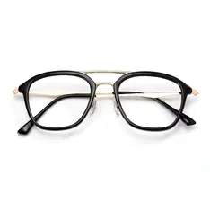 Aviator Black/Gold Eyeglasses