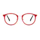 Oval Red Eyeglasses