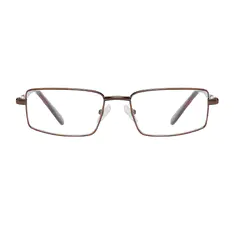 Rectangle  Brown Eyeglasses