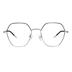 Geometric Silver Eyeglasses