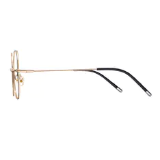 Geometric Black Gold Eyeglasses