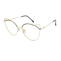 Geometric Gold Eyeglasses