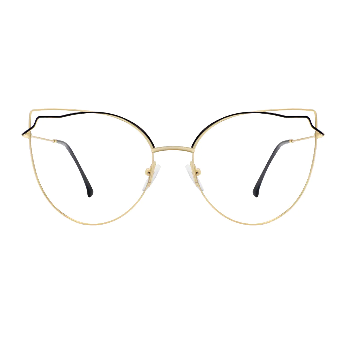 Geometric Gold Eyeglasses