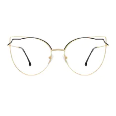 Geometric Gold Eyeglasses