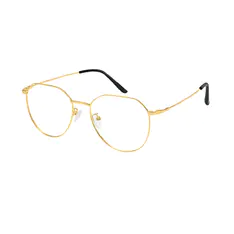 Geometric Gold Eyeglasses