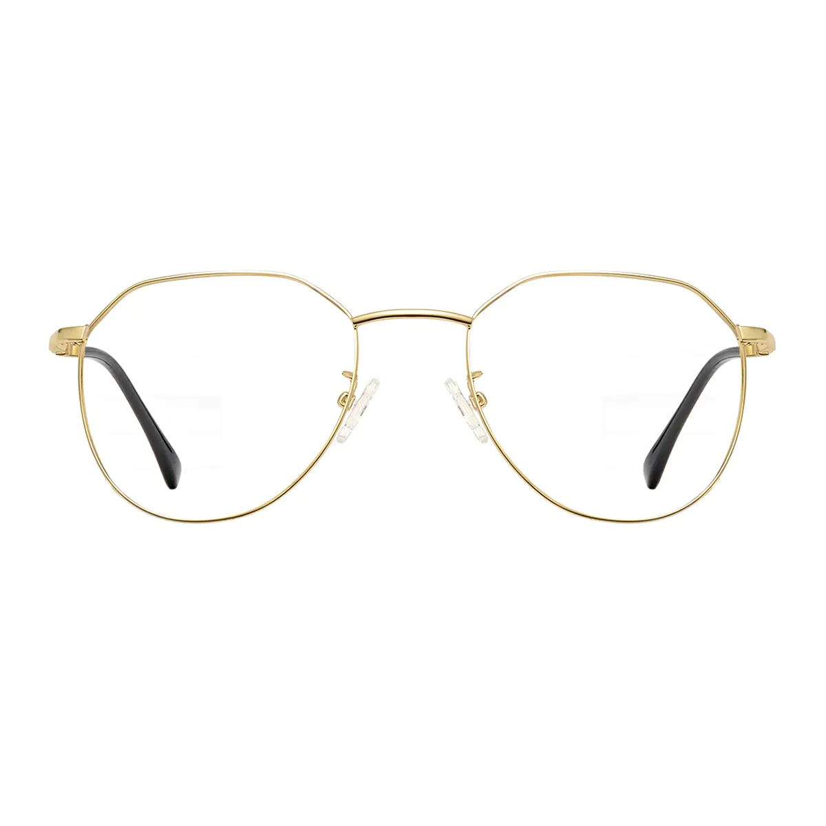 Geometric Gold Eyeglasses