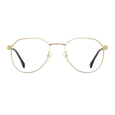 Geometric Gold Eyeglasses