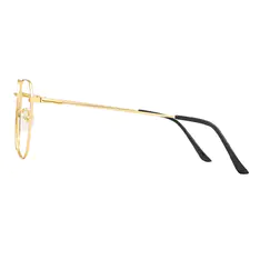 Geometric Gold Eyeglasses