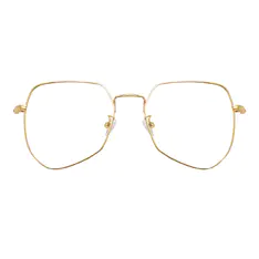 Geometric Gold Eyeglasses