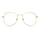 Geometric Gold Eyeglasses