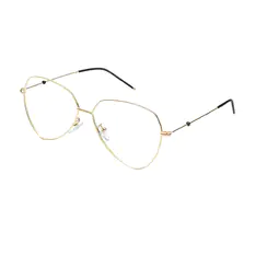 Geometric Gold Eyeglasses