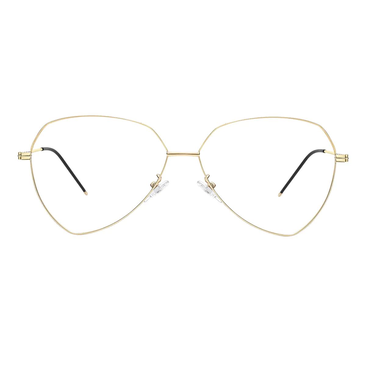 Geometric Gold Eyeglasses