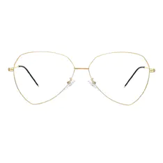 Geometric Gold Eyeglasses
