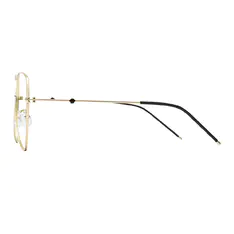 Geometric Gold Eyeglasses