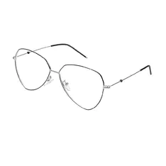 Geometric Black/Silver Eyeglasses