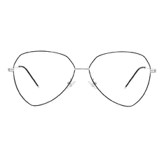 Geometric Black/Silver Eyeglasses