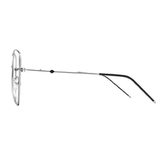 Geometric Black/Silver Eyeglasses