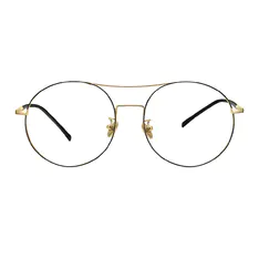 Aviator Black/Gold Eyeglasses