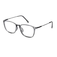 Square Transparent Gray Eyeglasses