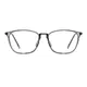 Rectangle Transparent Gray Eyeglasses