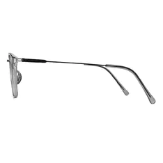 Square Transparent Gray Eyeglasses