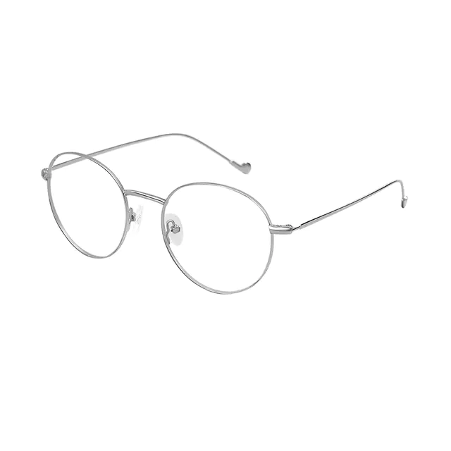 Oval Silver Eyeglasses