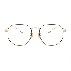 Rectangle Black/Gold Eyeglasses