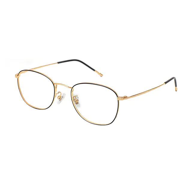 Rectangle Black/Gold Eyeglasses